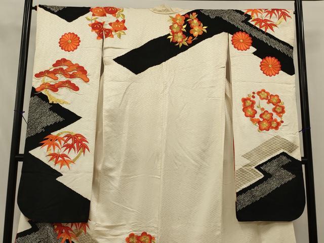 平和屋本店●お引きずり・お引き摺り・引き振袖 和装 結婚式 舞妓 芸妓 芸者 衣装 総刺繍 絞り 松竹梅丸文 金糸 金彩 AABJ8264ou