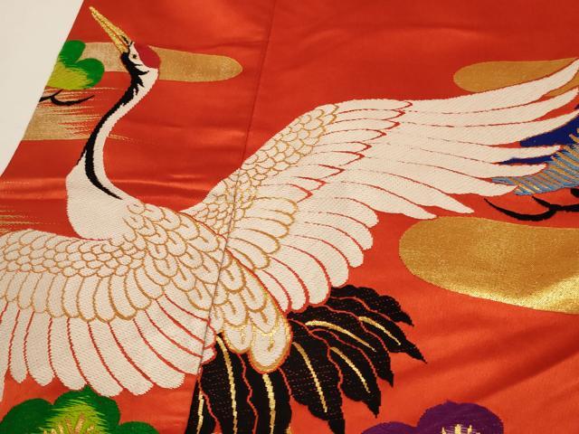 平和屋本店●色打掛 和装 婚礼 結婚式 花嫁 神社挙式 唐織 総刺繍 飛鶴松文 金彩 逸品 AABJ8271ou
