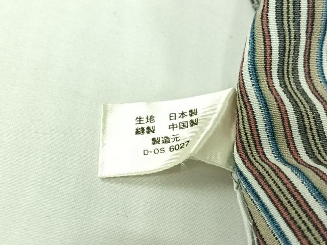平和屋着物▽小紋 単衣 縞 洗える着物 AABJ8282jh