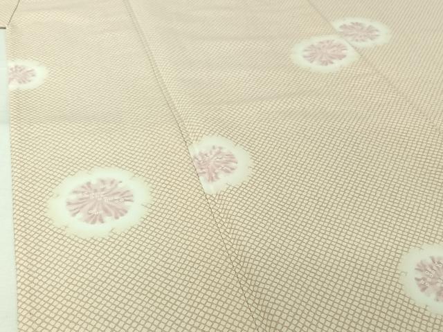 平和屋着物▽小紋 単衣 雪輪花文 洗える着物 AABJ8285jh