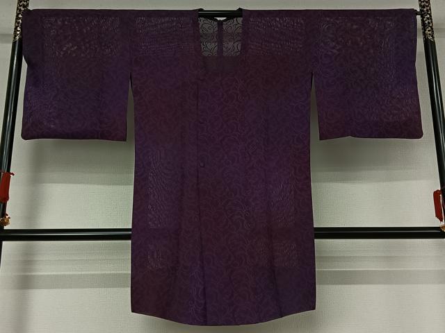 平和屋着物▽道行コート スリーシーズン 春夏秋 塵除け 唐草文 正絹 逸品 AABJ8289jh
