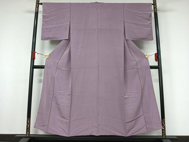 平和屋着物▽上質な色無地 単衣 浅紫色 正絹 逸品 AABJ8291jh