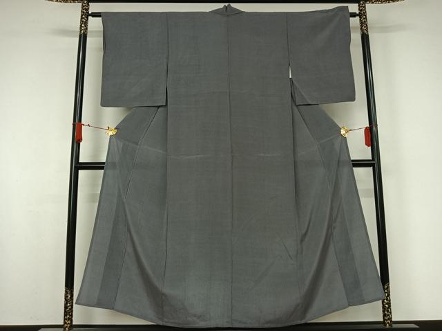 平和屋着物▽上質な小紋 単衣 変わり縞 正絹 逸品 AABJ8293jh