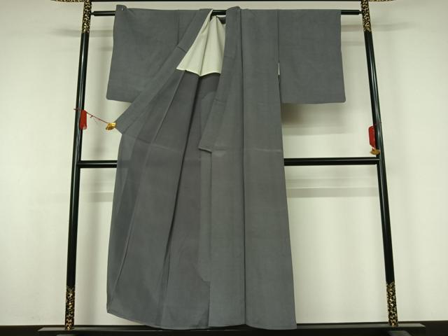 平和屋着物▽上質な小紋 単衣 変わり縞 正絹 逸品 AABJ8293jh