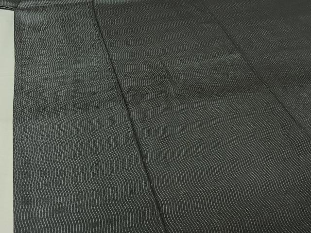 平和屋着物▽上質な小紋 単衣 変わり縞 正絹 逸品 AABJ8293jh