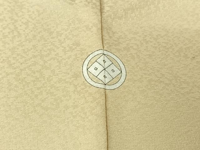 平和屋着物▽色無地 単衣 源氏香地紋 鳥の子色 高島屋扱い 洗える着物 AABJ8304jh