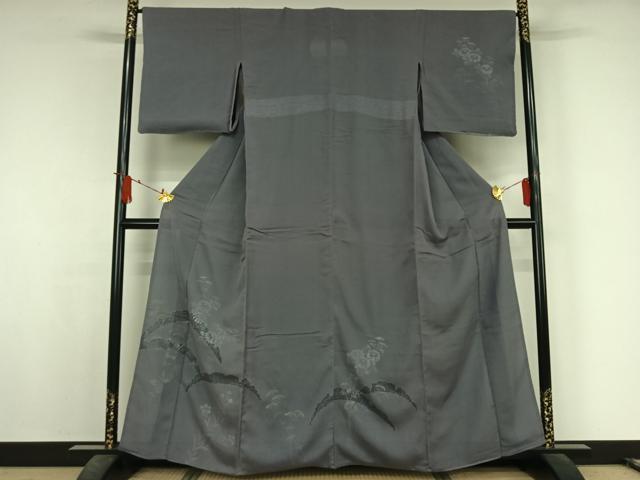 平和屋着物▽訪問着 無双 紗袷 紗×絽 雪芝花文 ますいわ屋扱い 正絹 逸品 AABJ8310jh