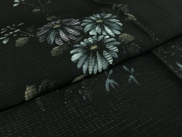 平和屋着物▽訪問着 無双 紗袷 紗×絽 雪芝花文 ますいわ屋扱い 正絹 逸品 AABJ8310jh