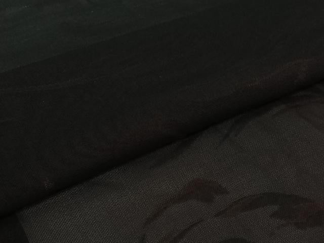 平和屋着物▽羽織 スリーシーズン 春夏秋 塵除け 霞文 黒地 正絹 逸品 AABJ8316jh