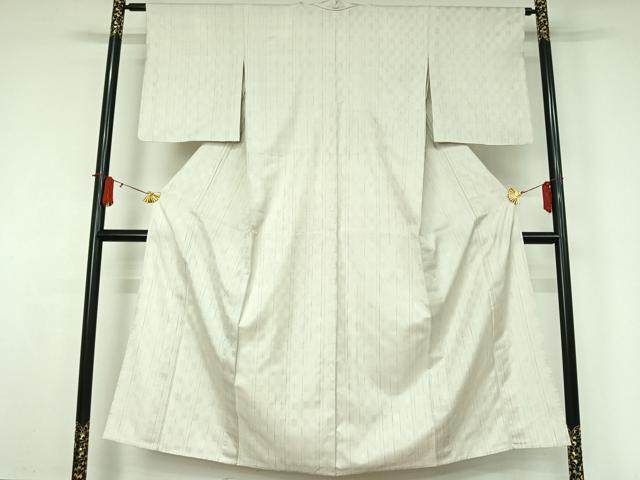 平和屋着物▽沖縄県最高級織物 夏物 首里花倉織 首里織 花織・絽織・紗織 紬 単衣 縞 正絹 逸品 AABJ8344jh