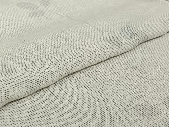 平和屋着物▽上質な小紋 無双 紗袷 紗×絽 草花文 正絹 逸品 AABJ8348jh