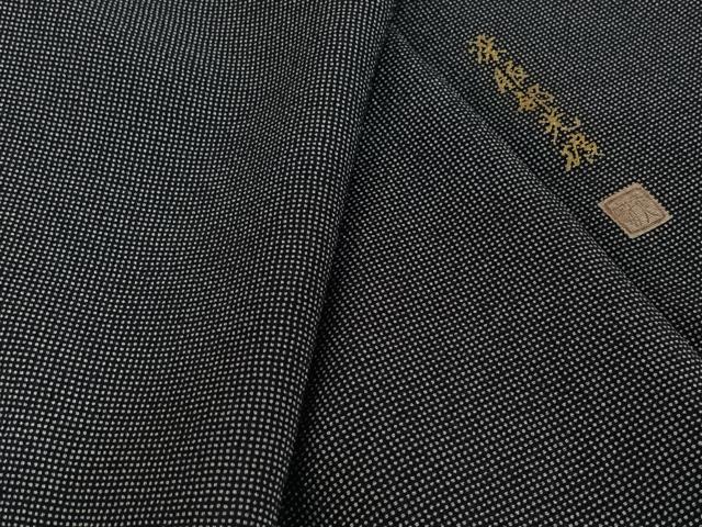 平和屋着物▽伝統工芸師 服部光擴 江戸小紋 単衣 角通し 正絹 逸品 AABJ8351jh
