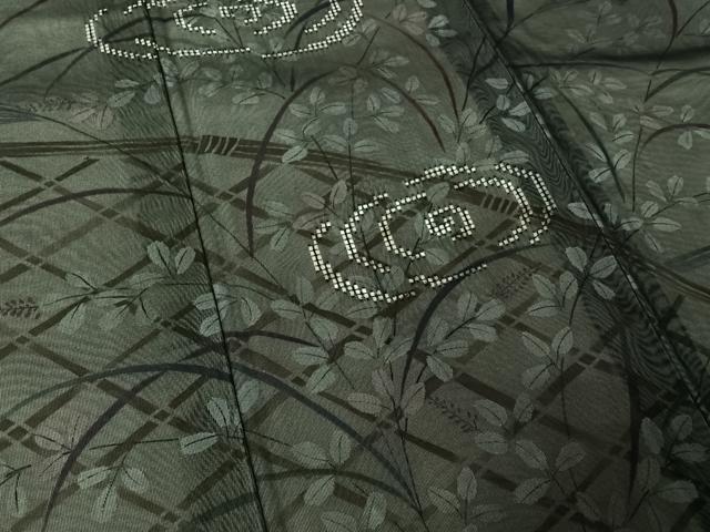 平和屋着物▽訪問着 無双 紗袷 紗×紗 手描き 流水花籬文 正絹 逸品 AABJ8355jh