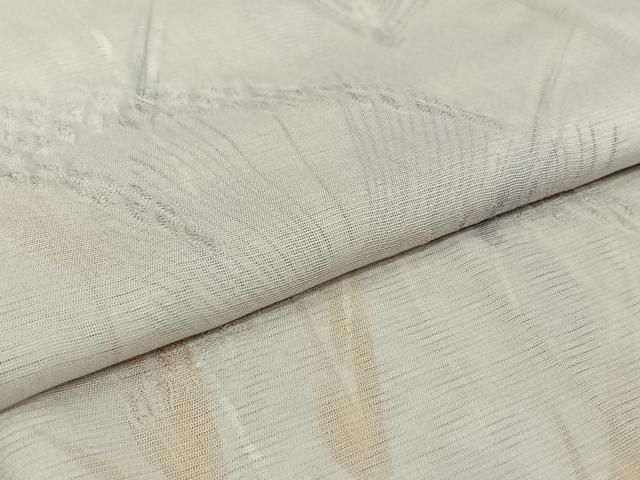 平和屋着物▽訪問着 無双 紗袷 紗×絽 手描き 芝葉文 正絹 逸品 AABJ8358jh