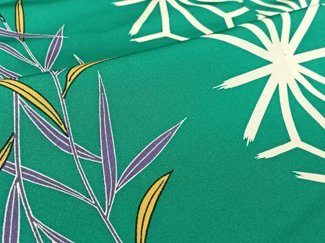 平和屋着物▽小紋 単衣 麻の葉間道 洗える着物 AABJ8367jh