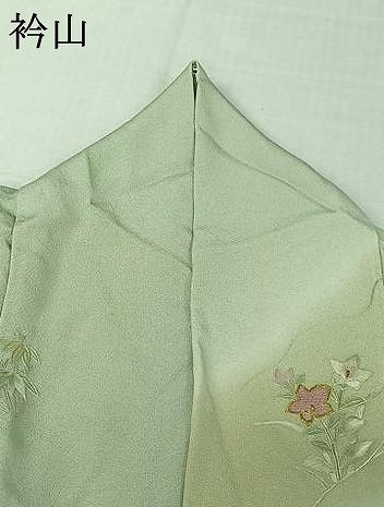 平和屋着物▽訪問着 単衣 中国三大刺繍 汕頭刺繍 スワトウ刺繍 総刺繍 吉祥飛鶴花文 暈し染め 金糸 正絹 逸品 AABJ8380jh