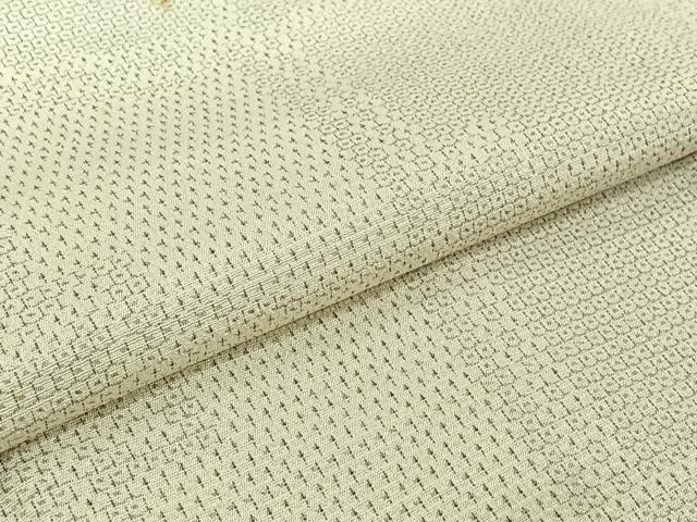 平和屋着物▽本塩沢 単衣 110亀甲 幾何学文様 正絹 逸品 AABJ8384jh
