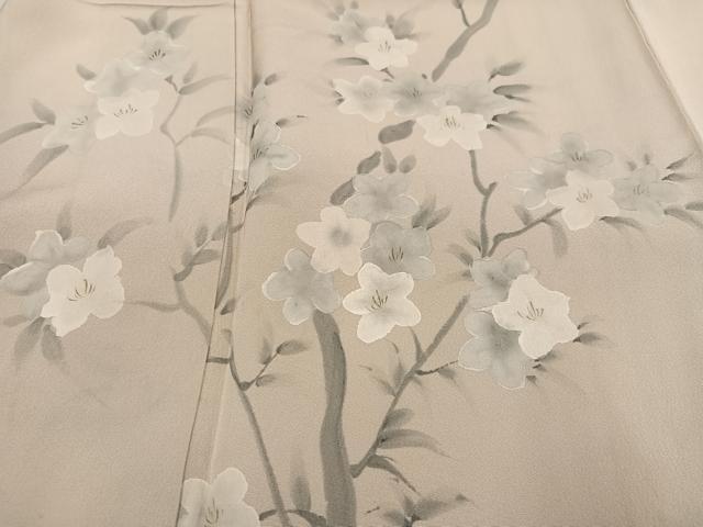 平和屋着物●訪問着 手描き 枝花文 正絹 逸品 AABJ8404ph