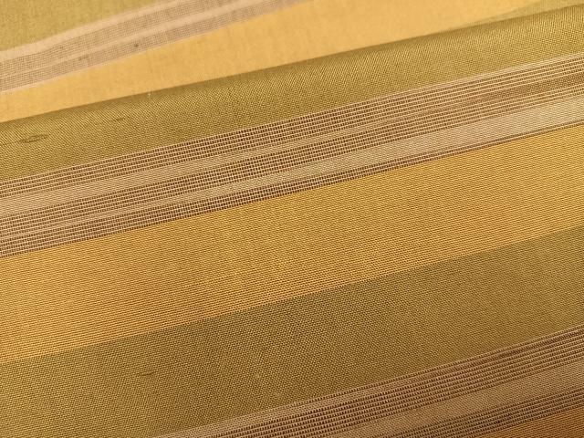 平和屋着物●上質な紬 横段文 正絹 逸品 AABJ8406ph