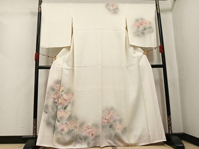 平和屋着物●訪問着 舞花文 暈し染め 金銀彩 正絹 逸品 AABJ8412ph