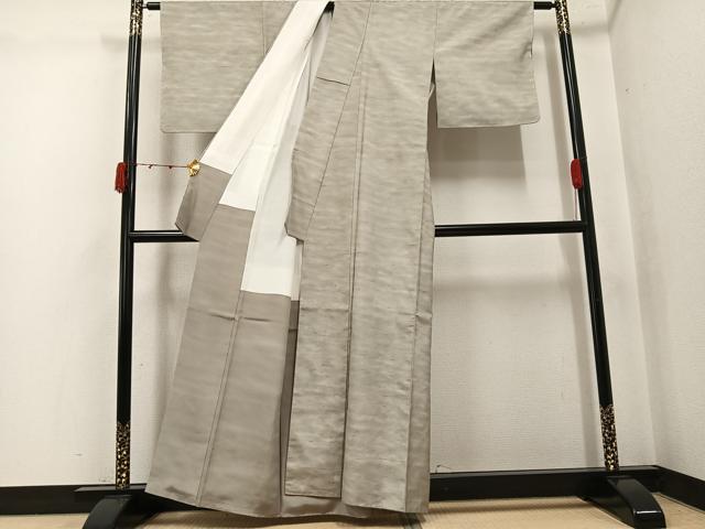 平和屋着物●上質な紬 霞文 正絹 逸品 未使用 AABJ8417ph