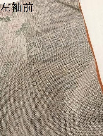 平和屋着物●都喜ヱ門 本場大島紬 白大島 カタス9マルキ 総絣 花円舞曲 草木づくし 証紙付き 藤絹織物謹製 正絹 逸品 未使用 AABJ8434ph