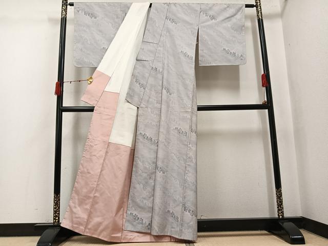 平和屋着物●都喜ヱ門 本場大島紬 白大島 総絣 越後詩情 証紙付き 藤絹織物謹製 正絹 逸品 未使用 AABJ8436ph