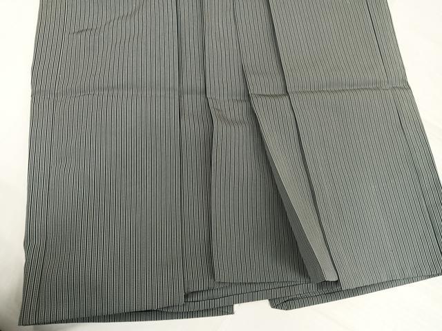 平和屋着物●男性 馬乗り袴 作家物 山吹平 草木染 縞 正絹 逸品 AABJ8440ph