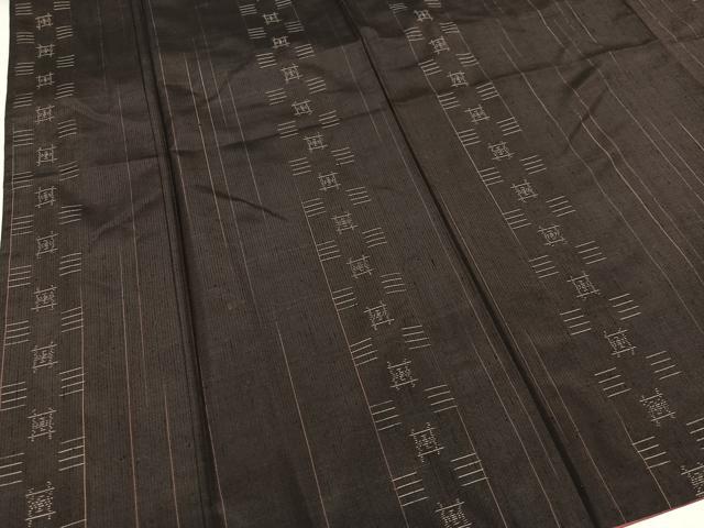 平和屋着物●上質な紬 間道 正絹 逸品 AABJ8452ph