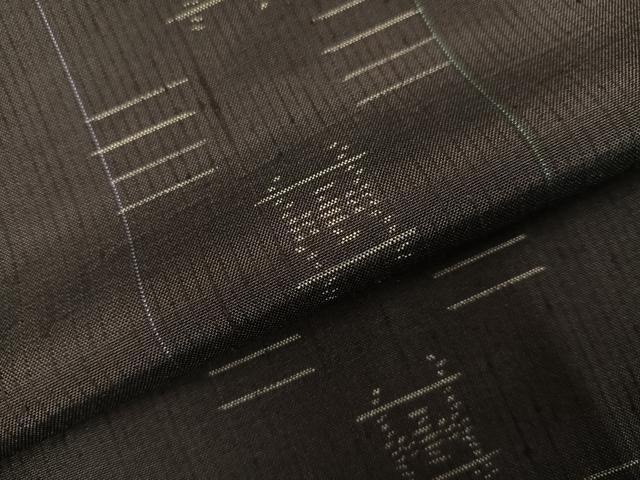 平和屋着物●上質な紬 間道 正絹 逸品 AABJ8452ph