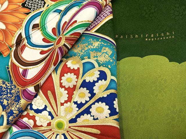 平和屋着物●白石麻衣 振袖 駒刺繍 扇面花文 金彩 正絹 逸品 AABJ8463ph