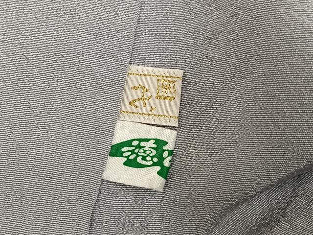 平和屋着物●上質な小紋 中国三大刺繍 汕頭刺繍 スワトウ刺繍 総刺繍 雪輪草花文 利休白茶色 金糸 正絹 逸品 AABJ8476ph