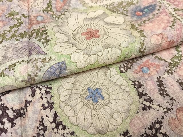平和屋着物●豪華振袖 辻が花 暈し染め 銀通し地 正絹 逸品 AABJ8484ph