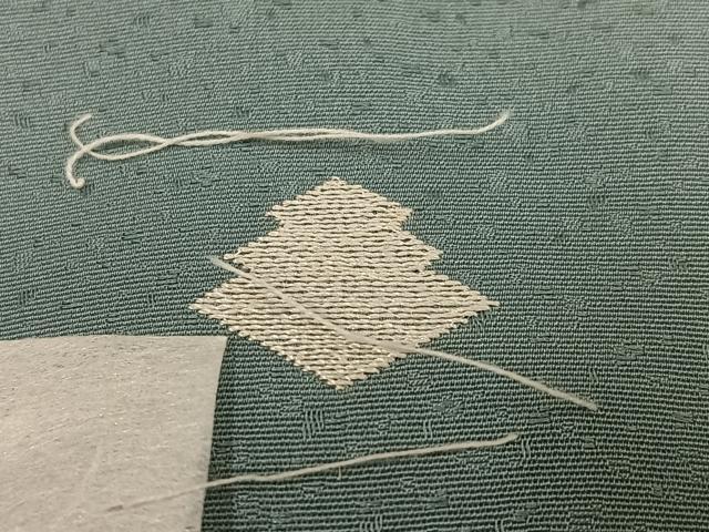 平和屋着物●染刺工芸 大羊居 東京友禅 色留袖 刺繍 樹林文 金糸 正絹 逸品 AABJ8492ph