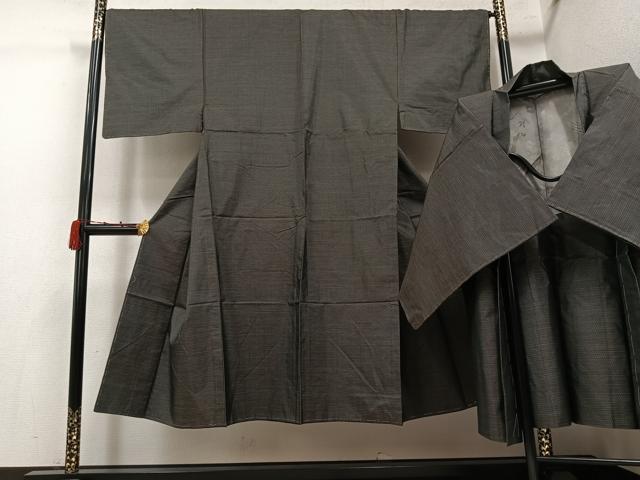 平和屋着物●男性 本場大島紬 アンサンブル 100亀甲 総詰め 正絹 逸品 未使用 AABJ8494ph