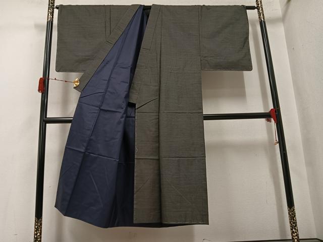 平和屋着物●男性 本場大島紬 アンサンブル 100亀甲 総詰め 正絹 逸品 未使用 AABJ8494ph