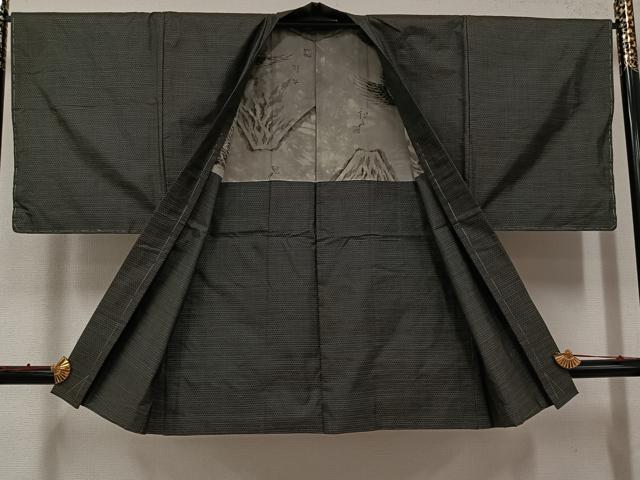 平和屋着物●男性 本場大島紬 アンサンブル 100亀甲 総詰め 正絹 逸品 未使用 AABJ8494ph