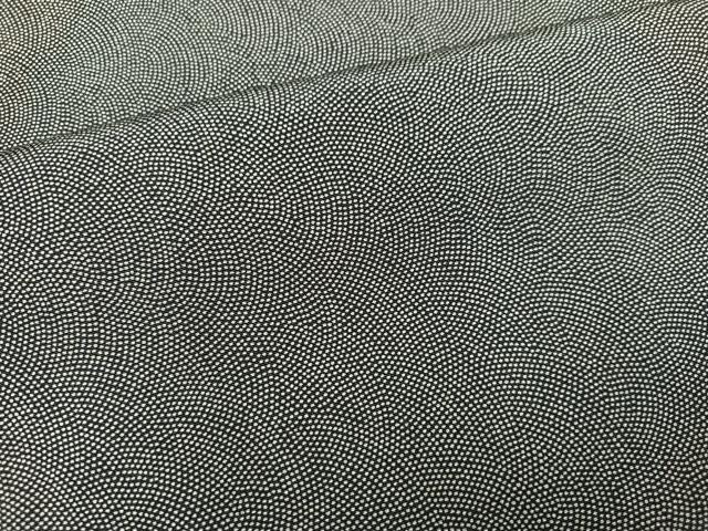 平和屋着物●江戸小紋 鮫小紋柄 黒地 正絹 逸品 AABJ8495ph