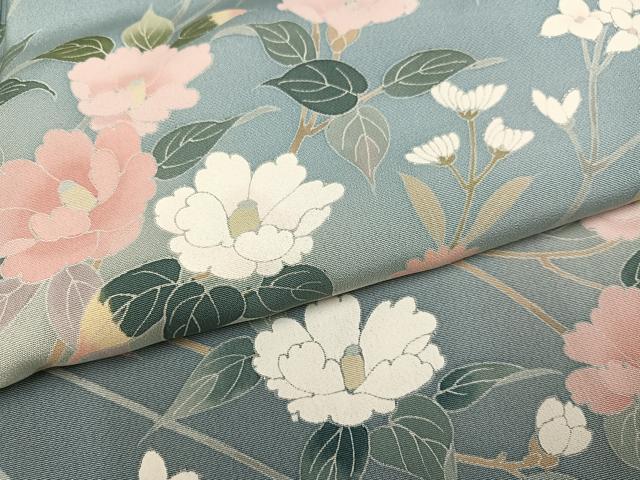 平和屋着物●訪問着 友禅 作家物 枝花文 暈し染め 正絹 逸品 未使用 AABJ8496ph