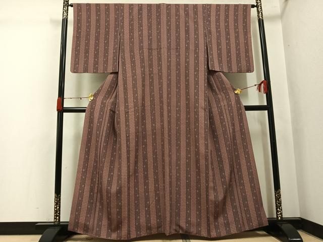 平和屋着物●上質な小紋 梅間道 正絹 逸品 AABJ8506ph