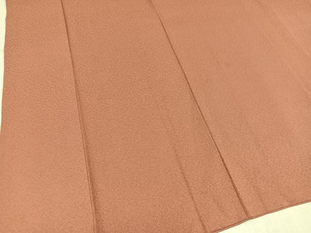 平和屋着物●上質な色無地 ときがら茶色 正絹 逸品 AABJ8511ph