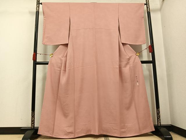 平和屋着物●本加賀友禅作家 押田正義監修 色無地 紗綾形地紋 ときがら茶色 正絹 逸品 未使用 AABJ8514ph