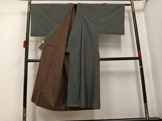 平和屋着物▼男性 本場大島紬 80亀甲 総詰め 正絹 逸品 AABJ8515ph