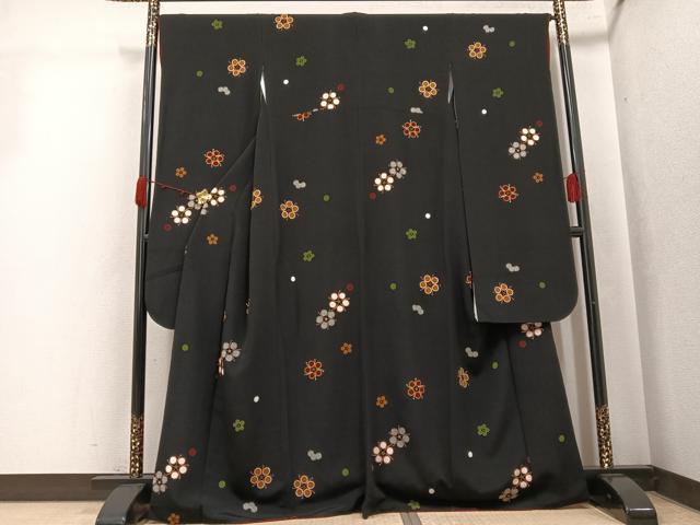 平和屋着物●豪華振袖 梅 金彩 鬼しぼ縮緬 正絹 逸品 AABJ8527ph