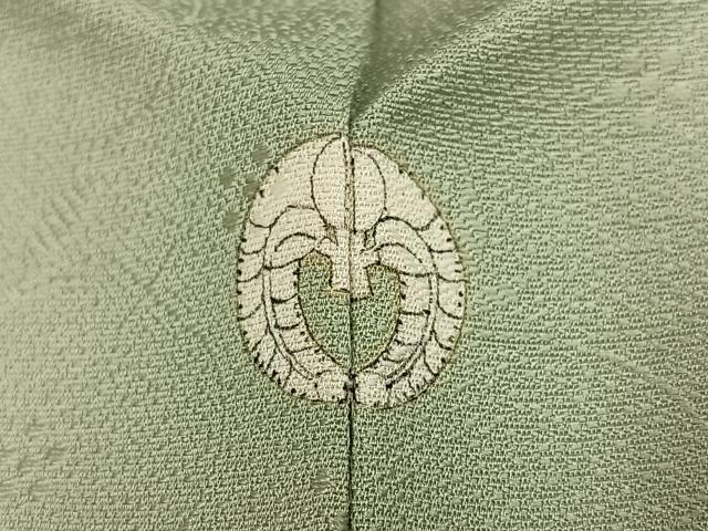 平和屋着物●本加賀友禅作家 藤村加泉監修 色無地 花唐草地紋 利休茶色 正絹 逸品 AABJ8529ph