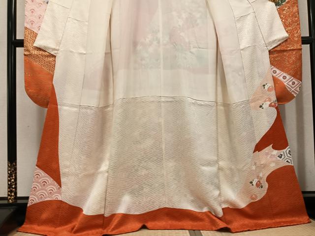 平和屋着物●豪華振袖 駒刺繍 鴛鴦吉祥花文 金彩 正絹 逸品 AABJ8535ph