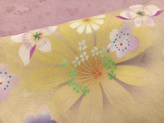 平和屋着物●豪華振袖 花尽くし 暈し染め 正絹 逸品 AABJ8537ph