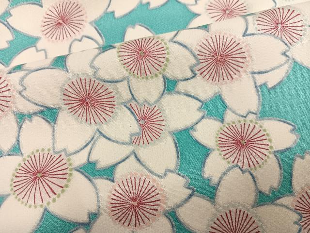 平和屋着物●上質な小紋 桜 正絹 逸品 AABJ8546ph