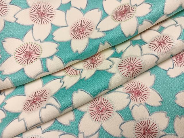 平和屋着物●上質な小紋 桜 正絹 逸品 AABJ8546ph