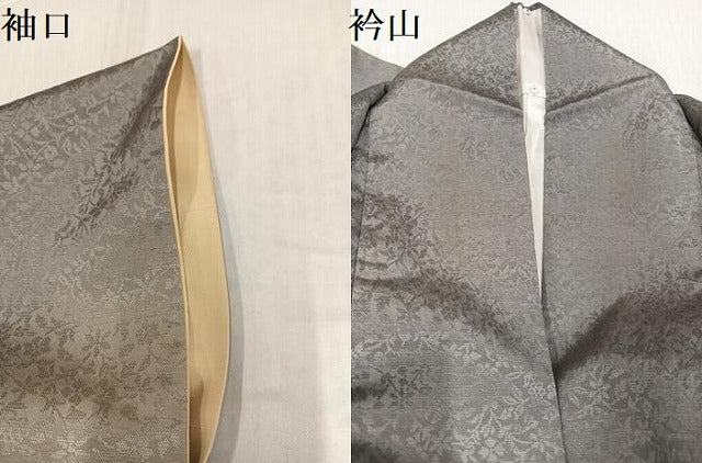 平和屋着物●インド・アッサム 野蚕糸 手織 ムガシルク 訪問着 動物樹林文 正絹 逸品 AABJ8551ph
